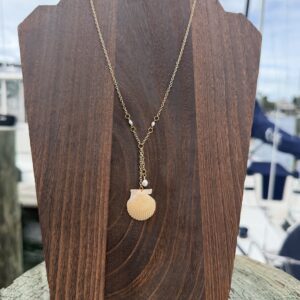 Golden Sunrise Scallop Necklace
