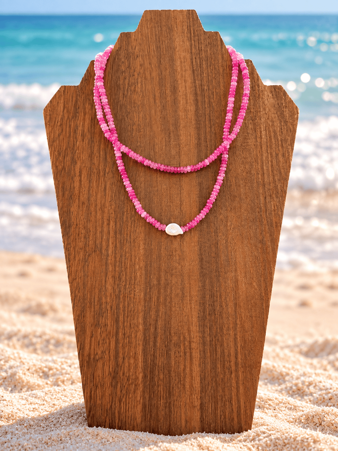 Pink Sands Pearl Wrap Necklace