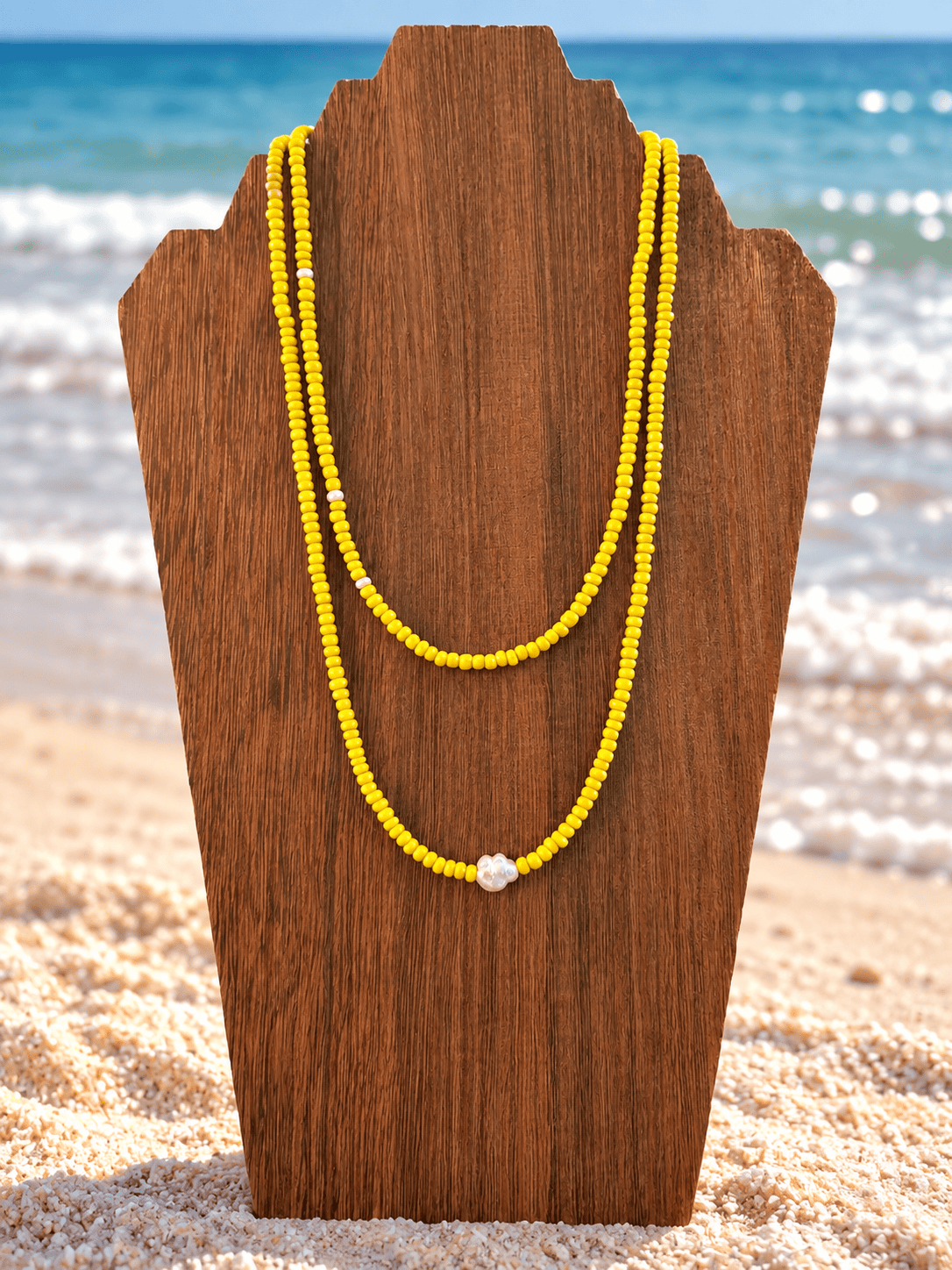 Golden Hour Pearl Wrap Necklace