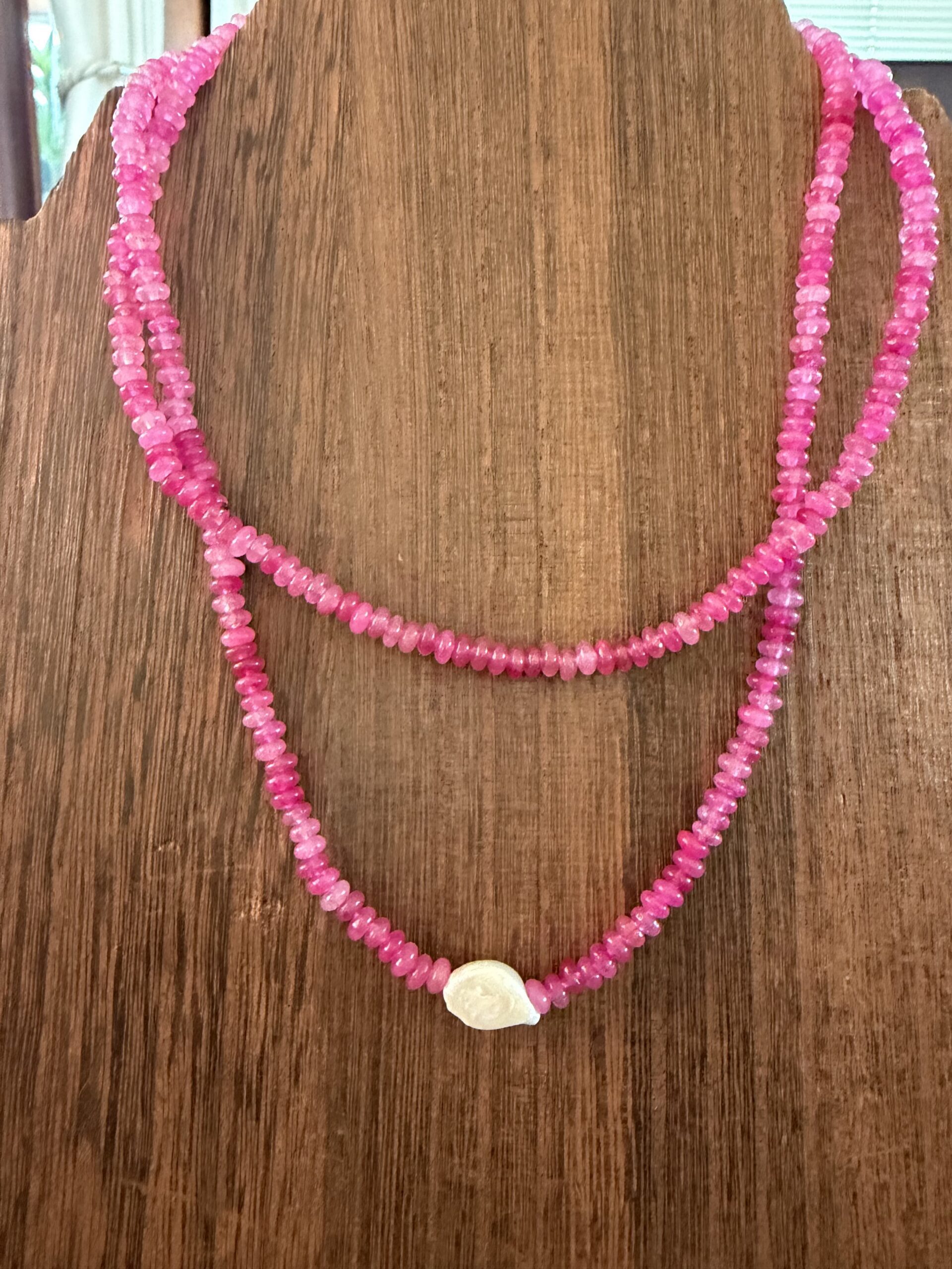 Pink Sands Pearl Wrap Necklace - Image 2